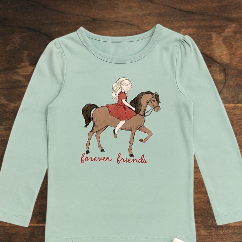 Forever Friends Pajama Set – Horse & Rider Dreams for Kids Soft Cotton 4T NWT - Picture 4 of 6